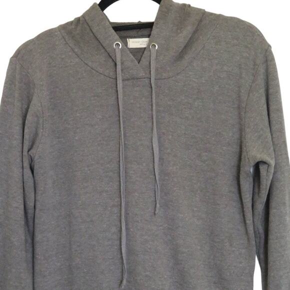 Ocean Drive Sweatshirt Lightweight Pom Hoodie Long Sleeve Pullover Small Grey - Picture 3 of 8